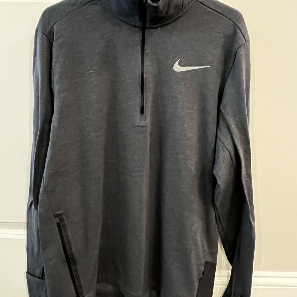 Nike Men's Charcoal Zip-Up Sweater